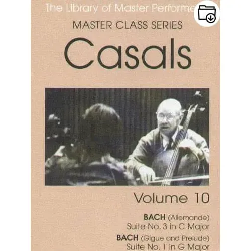 Shar Music Pablo Casals Master Class Volume 10 Notenheft