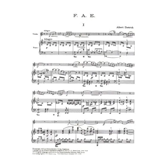 Edition Peters FAE Sonate Noten Violine Klavier