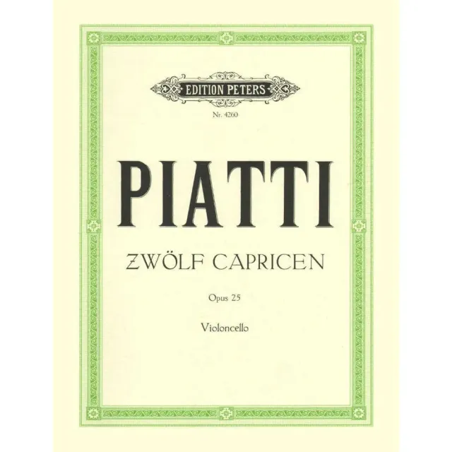 Peters Piatti 12 Caprices Op 25 Noten Cello solo