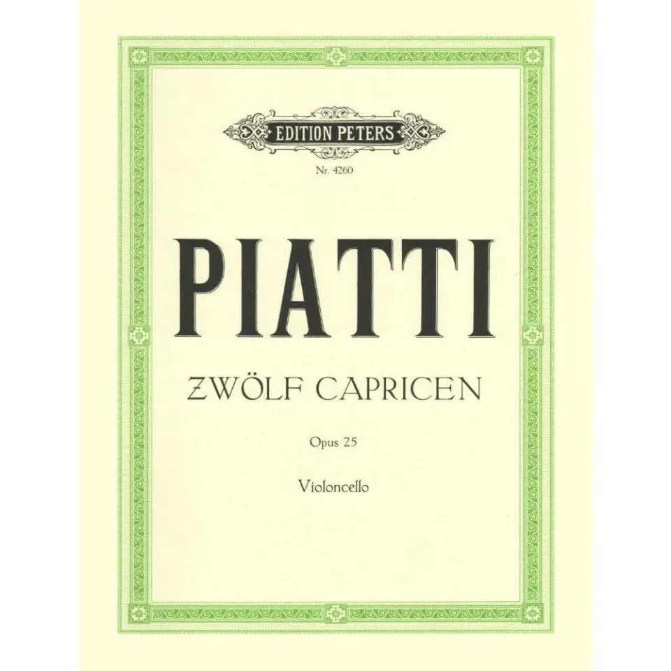 Peters Piatti 12 Caprices Op 25 Noten Cello solo