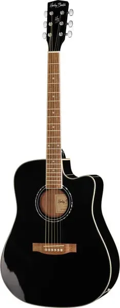 Harley Benton D-120CE BK Westerngitarre Cut Schwarz