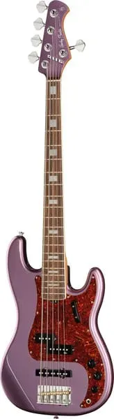 Harley Benton MV-5PJ E-Bass Burgundy Mist 5-saitig