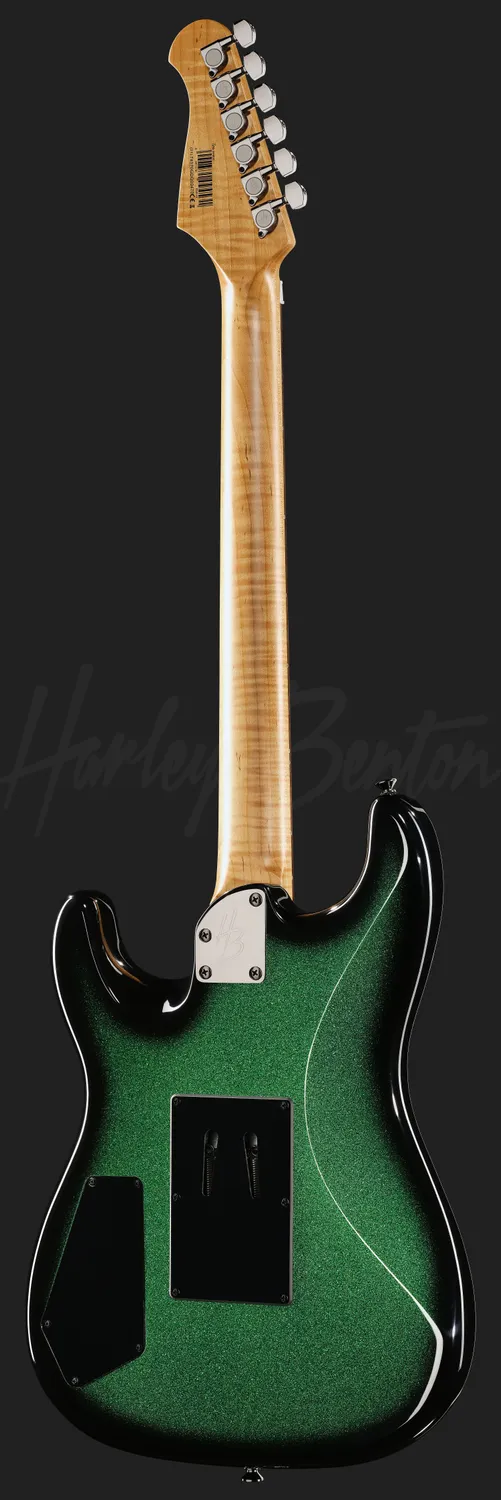 Harley Benton ST-80FR HH ESB E-Gitarre Emerald Sparkle Floyd