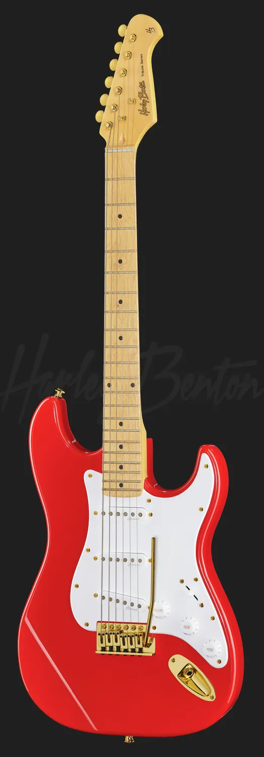 Harley Benton ST-59HM E-Gitarre Fiesta Red Vintage