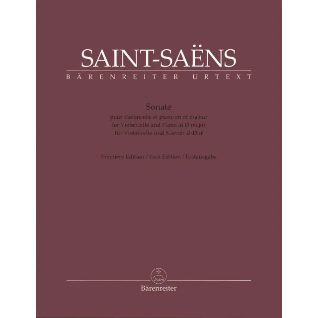 Bärenreiter Saint-Saëns Sonate D-Dur Noten Cello Klavier Urtext
