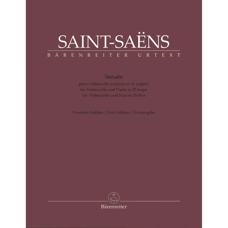 Bärenreiter Saint-Saëns Sonate D-Dur Noten Cello Klavier Urtext