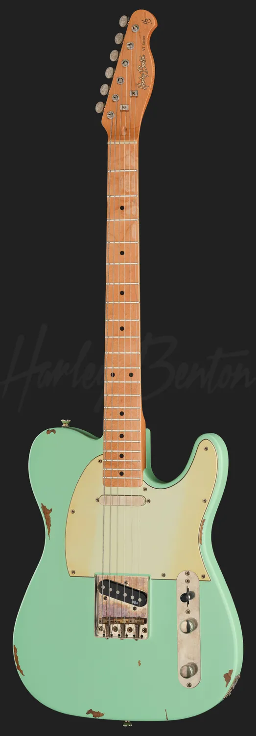Harley Benton TE-62LA E-Gitarre Seafoam Green Aged