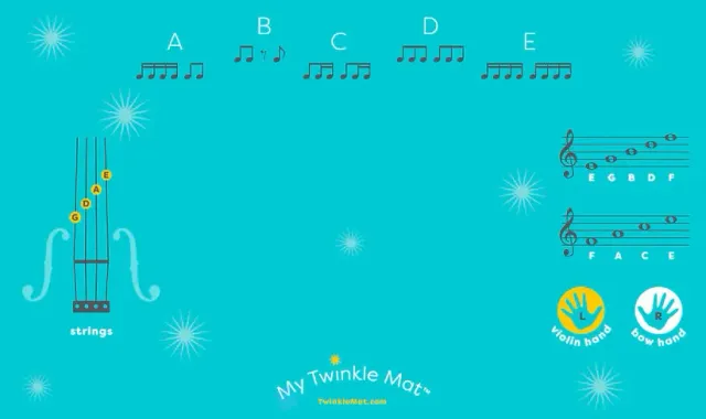 Shar Music Twinkle Mat Übungsmatte groß Geige Fußaufkleber