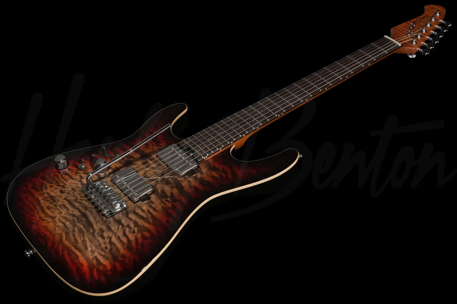 Harley Benton Fusion-IV HH LH RW QDG E-Gitarre Linkshänder
