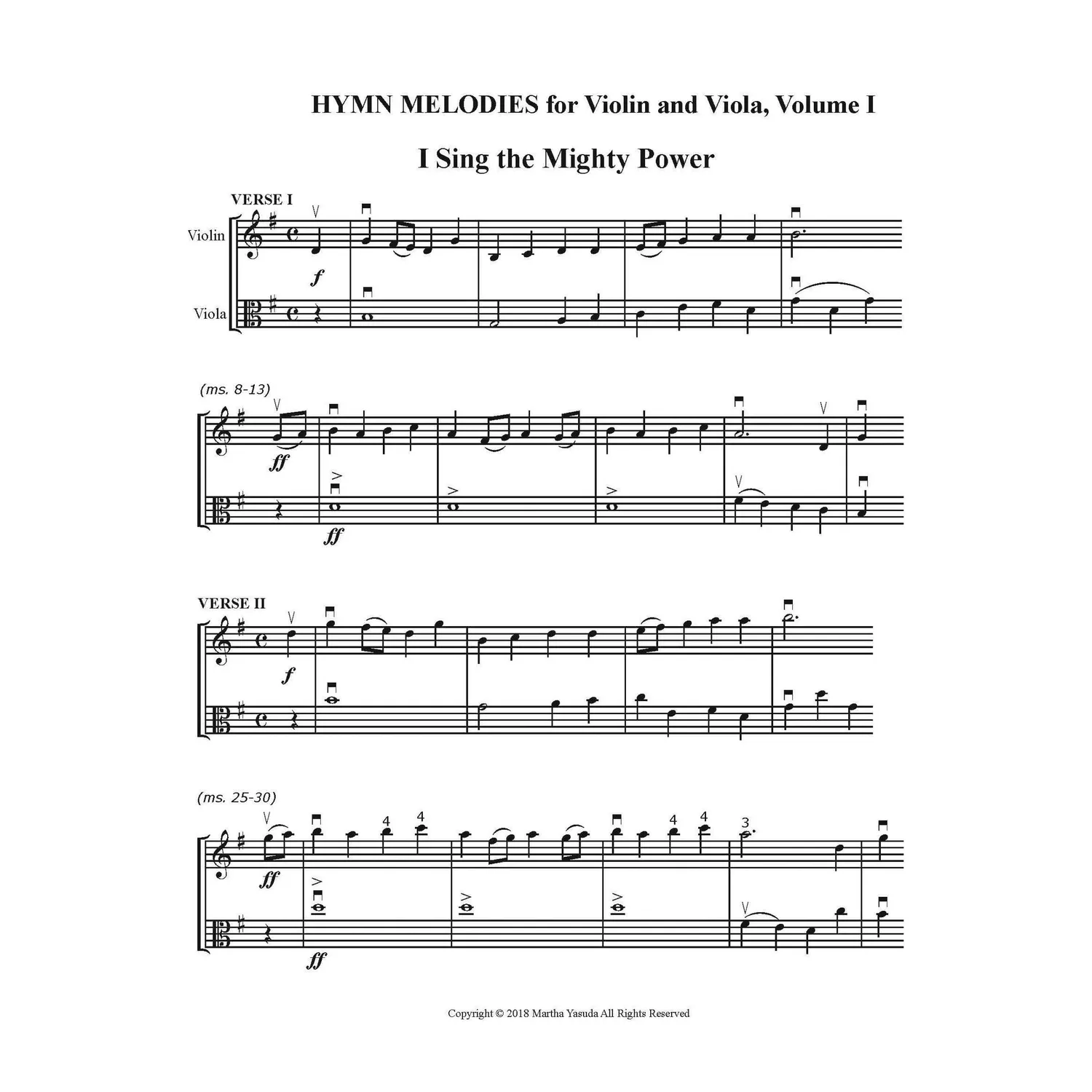 Shar Music Yasuda Hymn Melodies Vol.1 Violin Viola digital