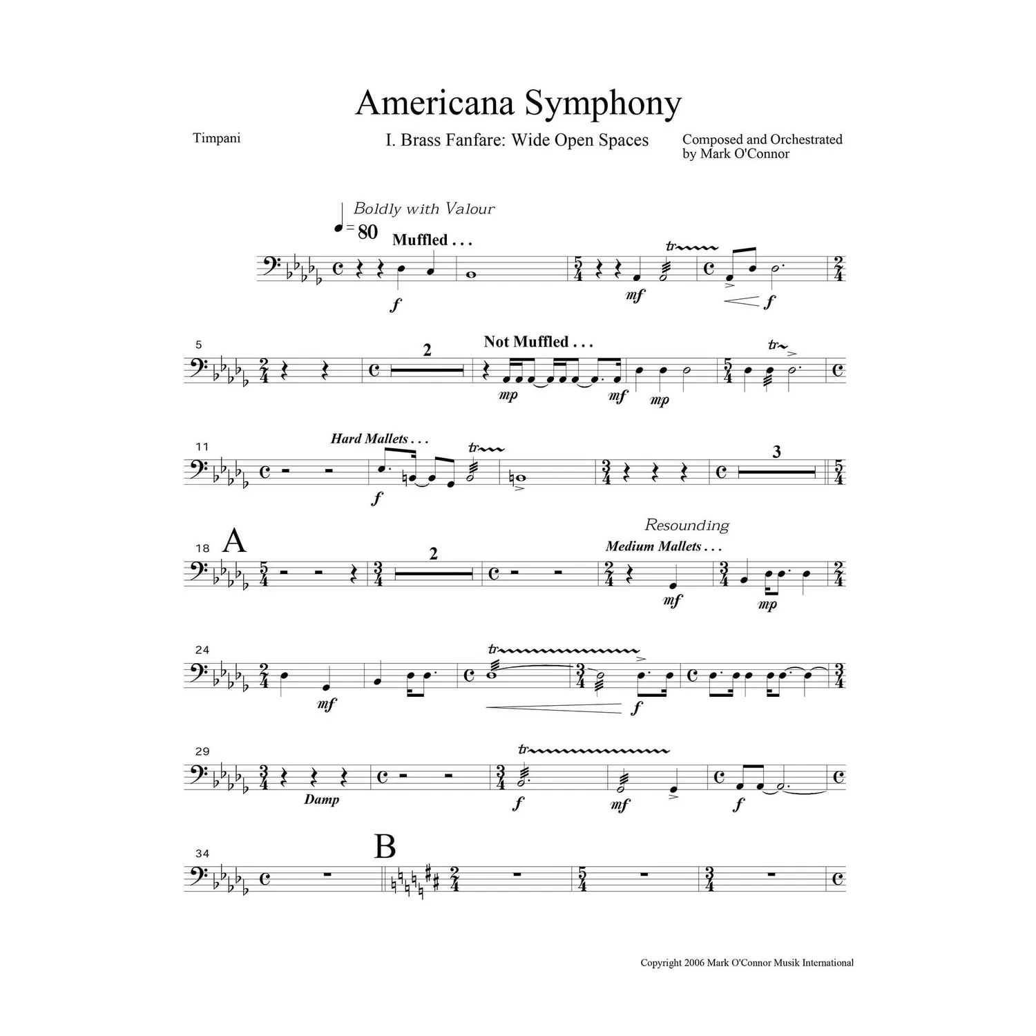 Mark O'Connor Americana Symphony Schlagzeugnoten Download