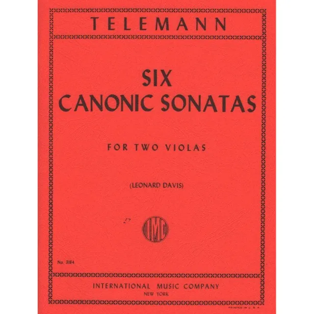 Telemann Sechs Kanonsonaten TWV40 Viola Duo International