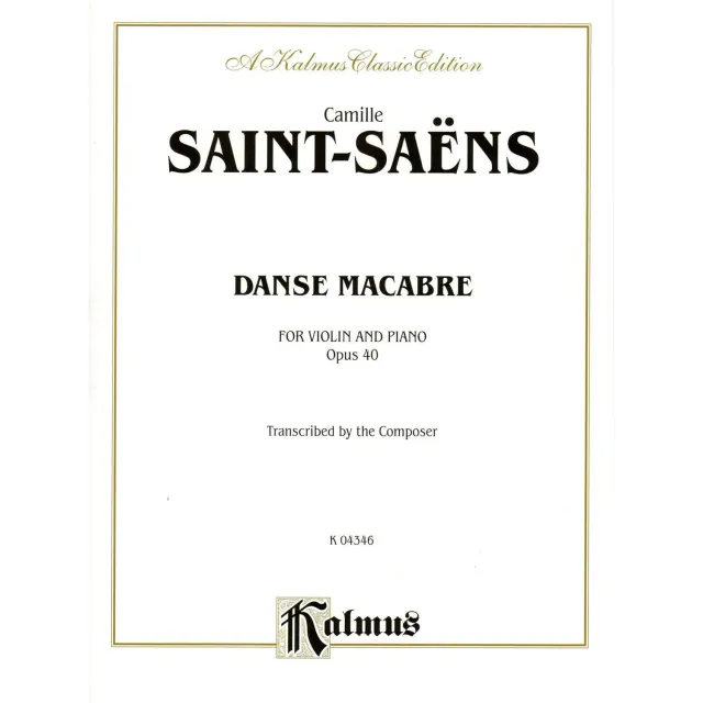 Kalmus Saint-Saens Danse Macabre Op. 40 Noten Violine Klavier Scordatura