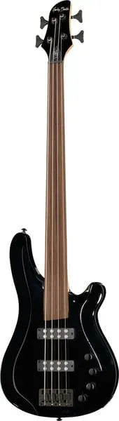 Harley Benton B-450FL BK E-Bass Fretless Schwarz