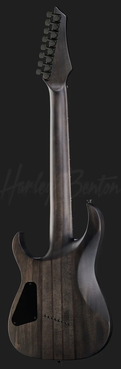 Harley Benton MultiScale-8 8-Saiter E-Gitarre schwarz