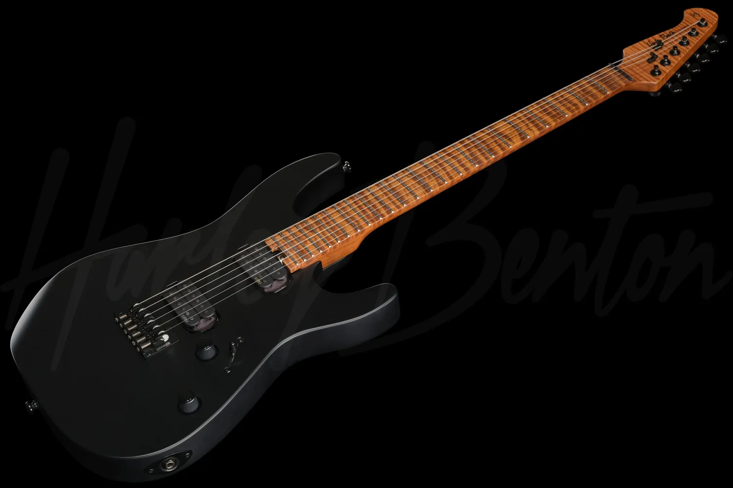 Harley Benton Fusion-IV MN HT EMG E-Gitarre Satin Black