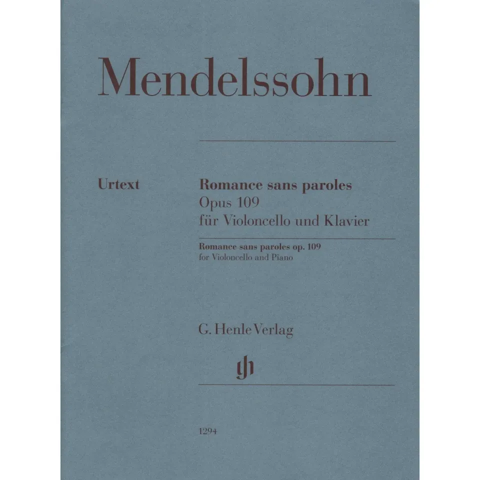Henle Mendelssohn Romance sans paroles Op.109 Cellonoten Urtext