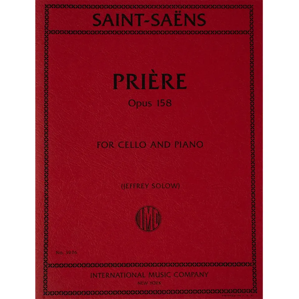 Shar Music Saint-Saens Priere Op.158 Cello Noten für Cello Klavier