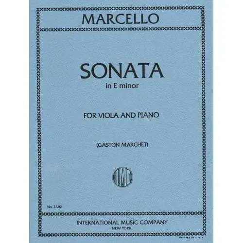 International Marcello Sonate e-moll Bratschennoten mit Klavier