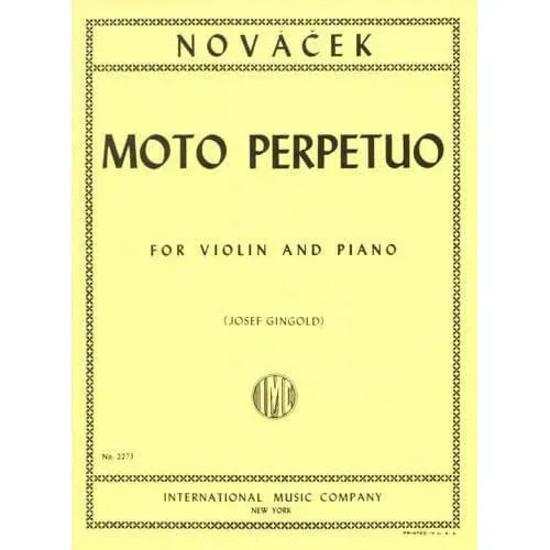 International Novacek Moto Perpetuo Noten Violine Klavier