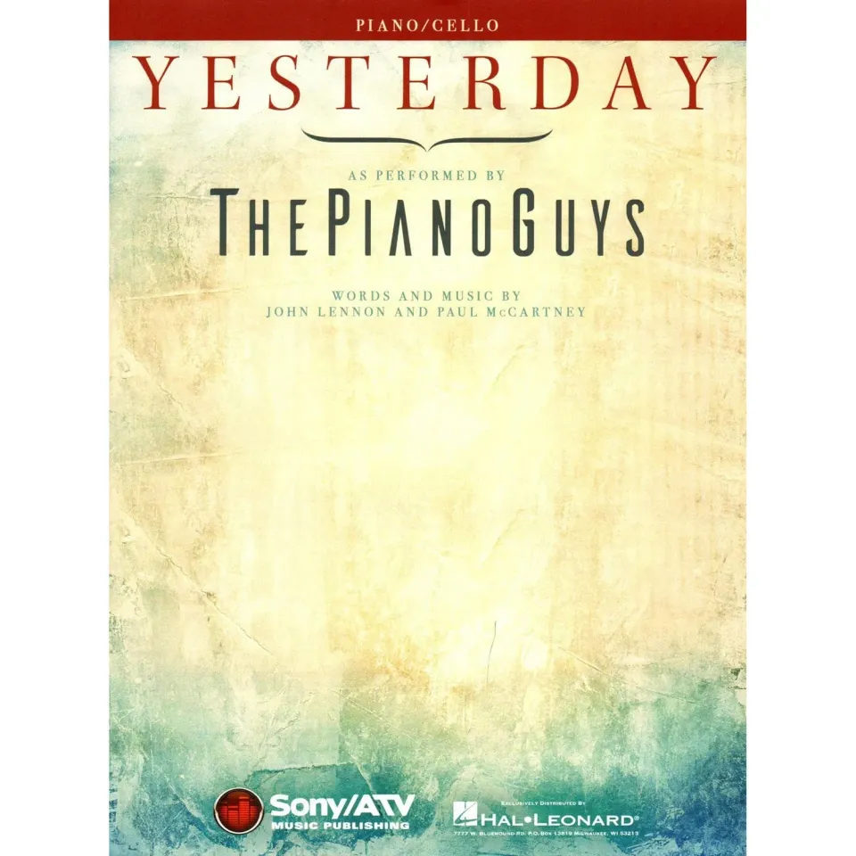 Hal Leonard Piano Guys Yesterday Cello-Noten Klavier
