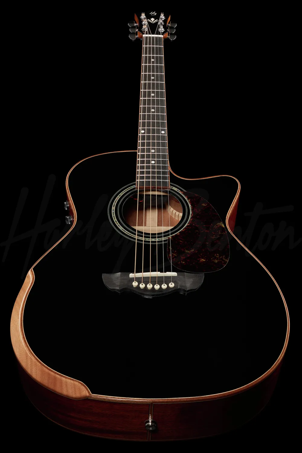 Harley Benton CLG-650SM-CE Westerngitarre schwarz