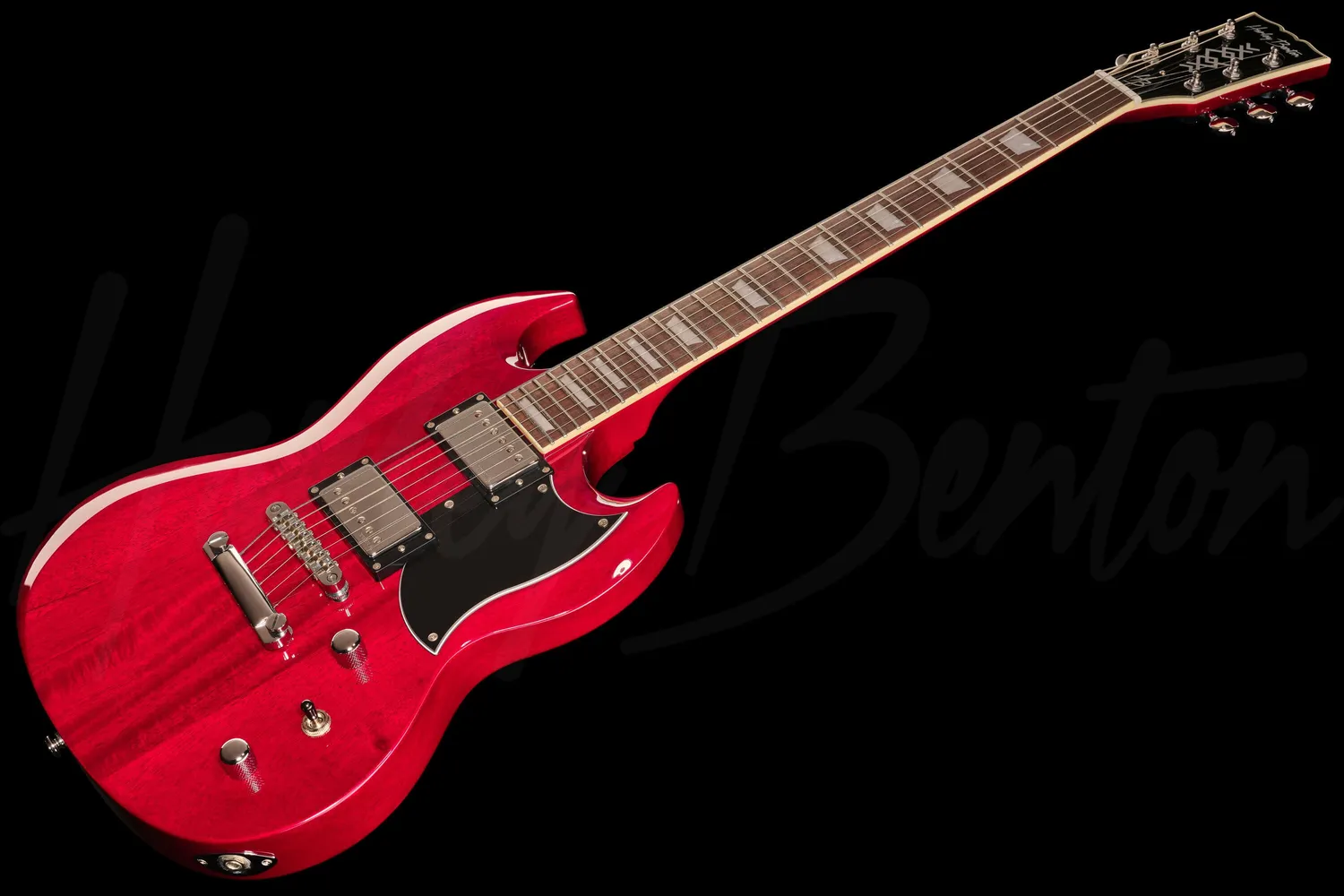 Harley Benton Vintage DC-Custom II Cherry E-Gitarre Humbucker