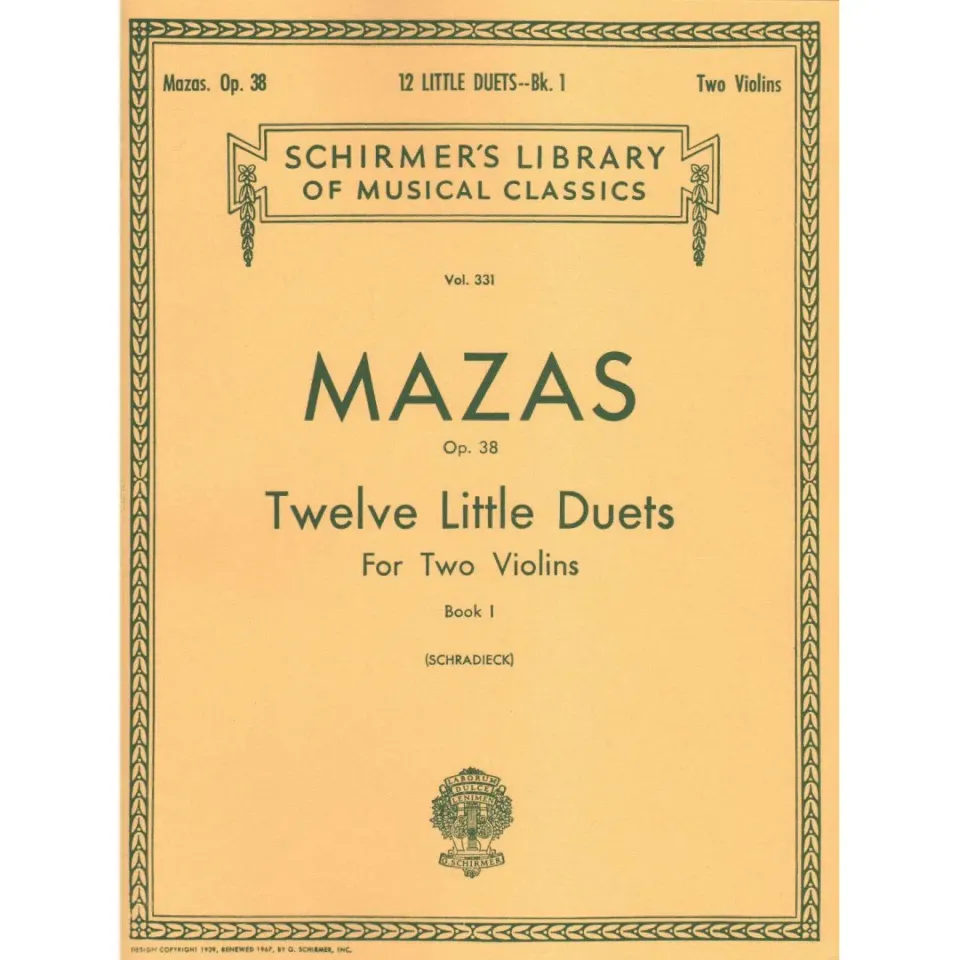 Shar Music Mazas 12 kleine Duette Op.38 Heft 1 Noten Violine