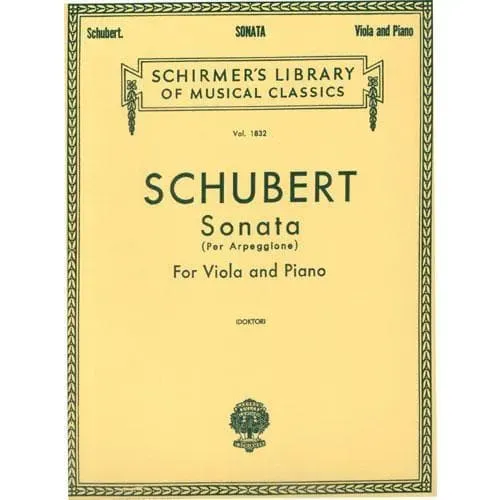 Schirmer Schubert Arpeggione D 821 Noten Viola Klavier