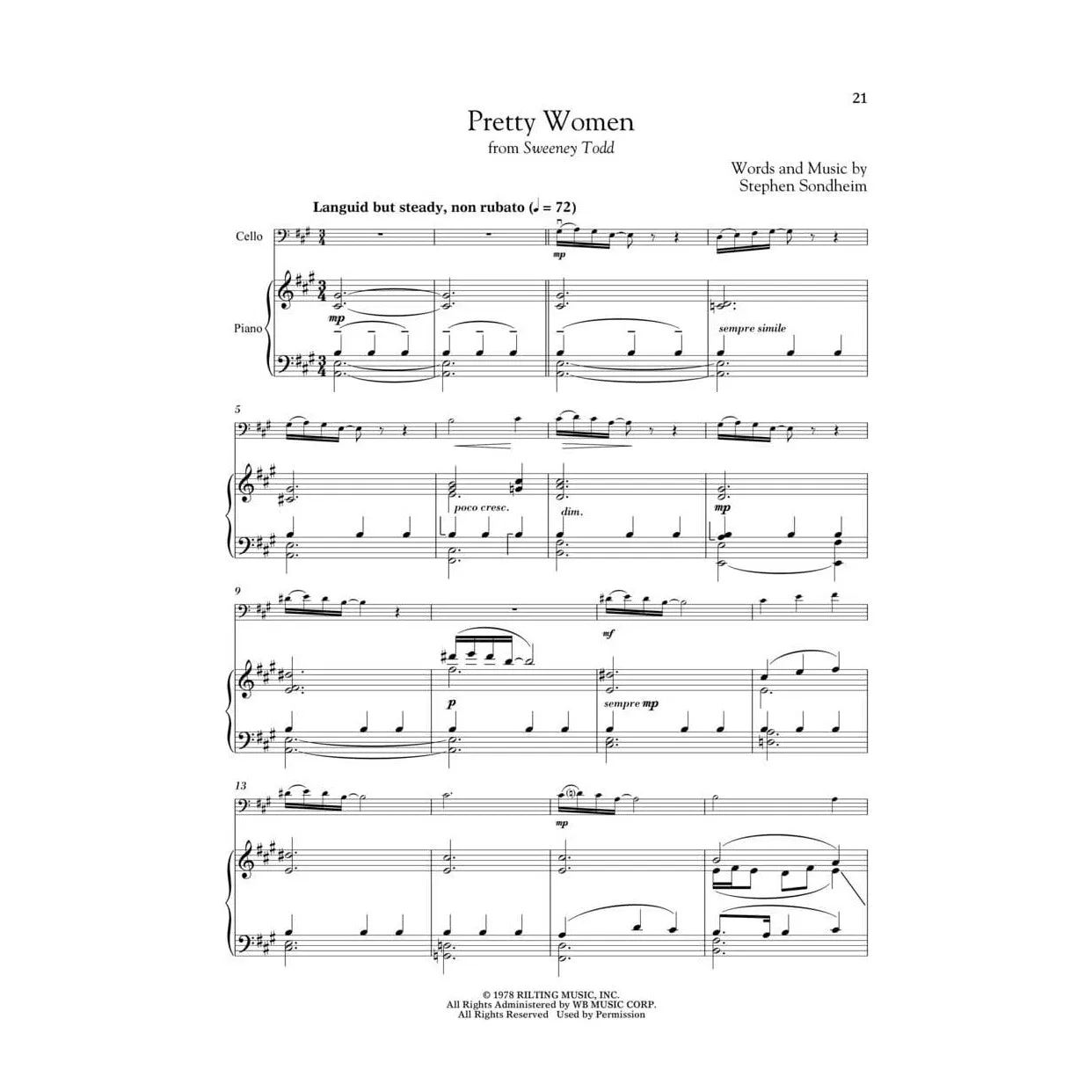 Hal Leonard Broadway Songs Noten Cello Klavier Audio