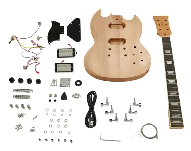 Harley Benton DIY Kit DC E-Gitarren-Bausatz Double-Cut