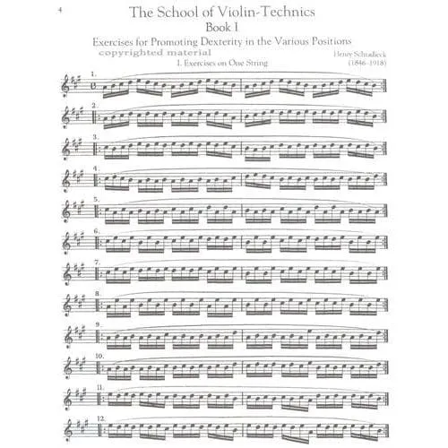 Shar Music Schradieck Violintechnik 1-3 Noten Violine komplett