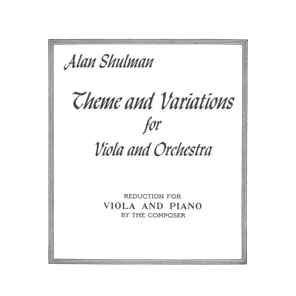 Shulman Theme and Variations Viola Noten Klavier
