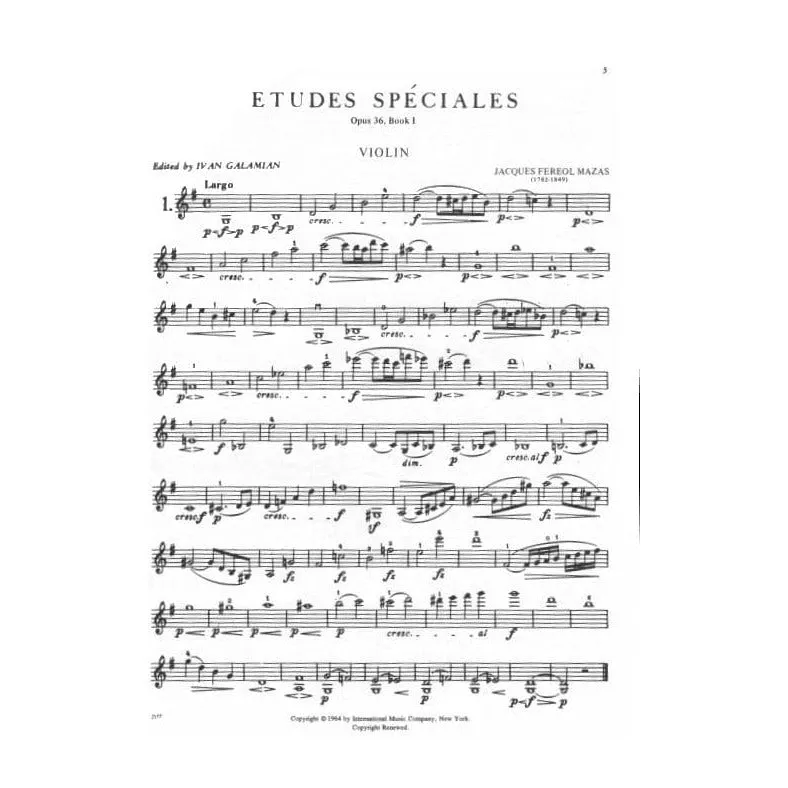 International Mazas Etudes Speciales Op 36 Heft 1 Violine Etüden