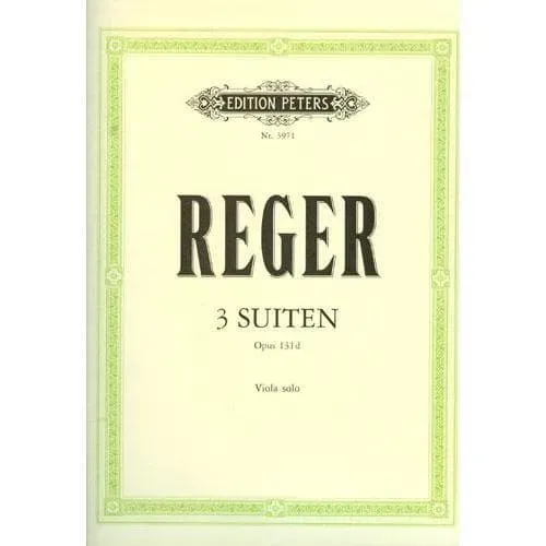 Reger Drei Suiten Op. 131d Bratschennoten Viola solo