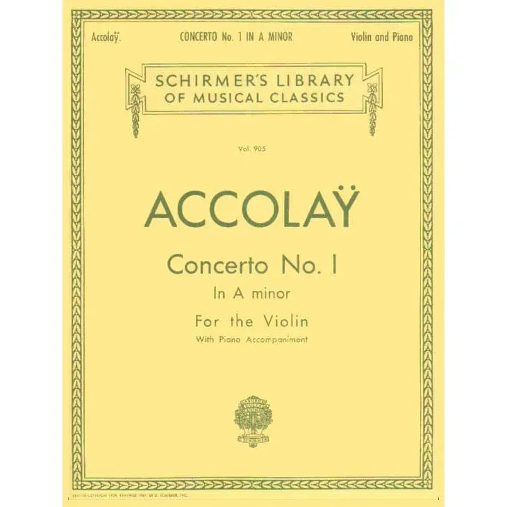 G. Schirmer Accolay Concerto No 1 a-Moll Violinenoten Violine Klavier