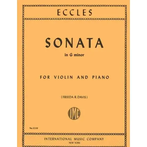 Eccles Sonate g-moll Violine Klavier Davis International Noten