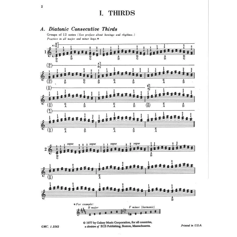 Galamian Contemporary Violin Technique 2 Violinenoten Doppelgriffe