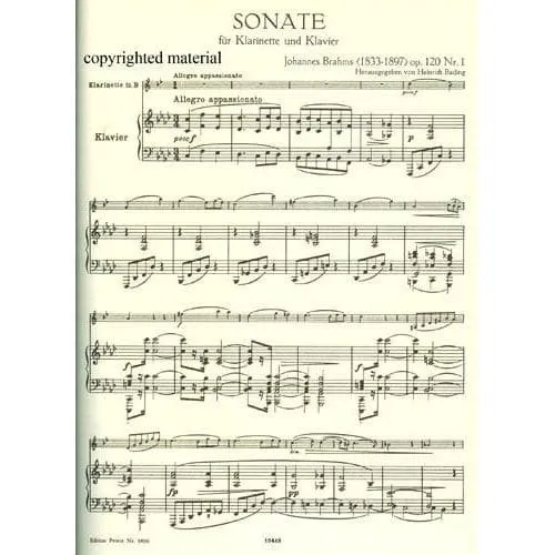 Brahms Sonaten Op.120 Viola-Klavier-Noten Peters