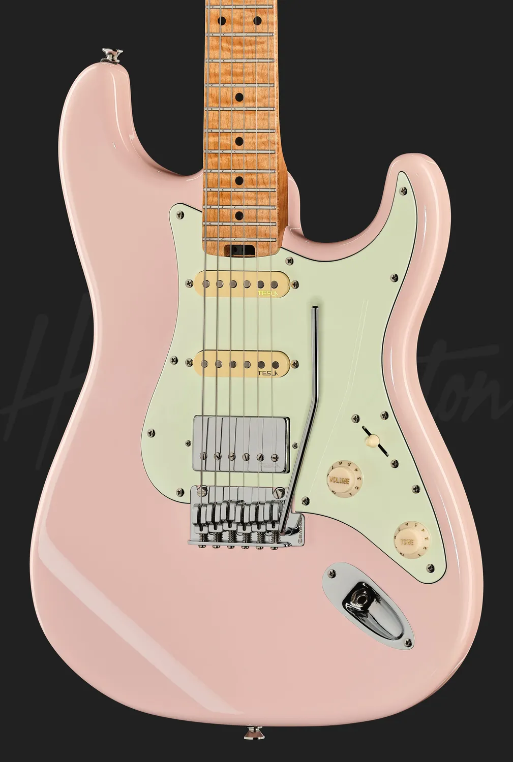 Harley Benton ST-Modern Plus HSS E-Gitarre Shell Pink Alder