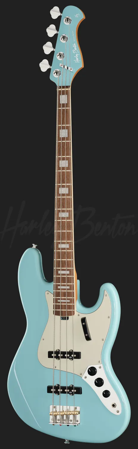 Harley Benton MV-4JB E-Bass Daphne Blue Singlecoil
