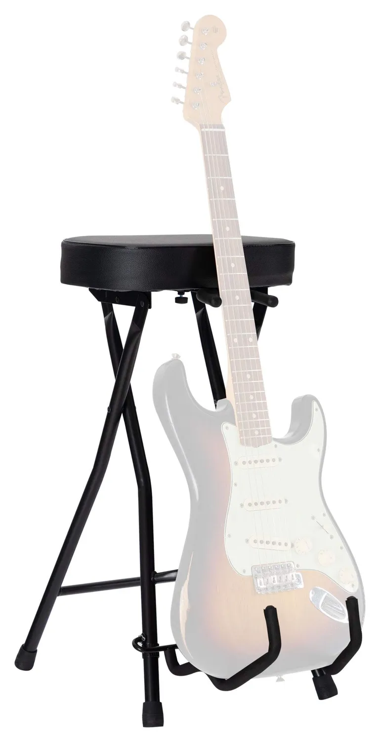 Rocktile Gitarrenhocker Gitarrenhalter klappbar schwarz