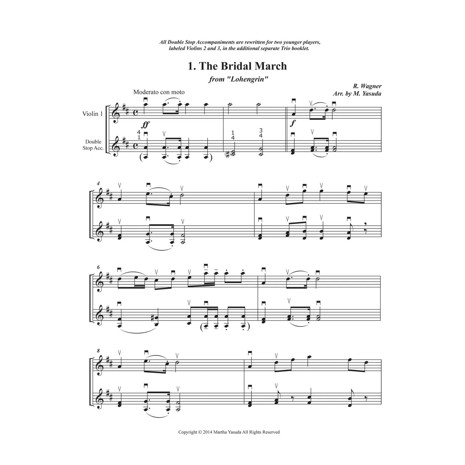 Yasuda Wedding Melodies Violine Duett Trio Download