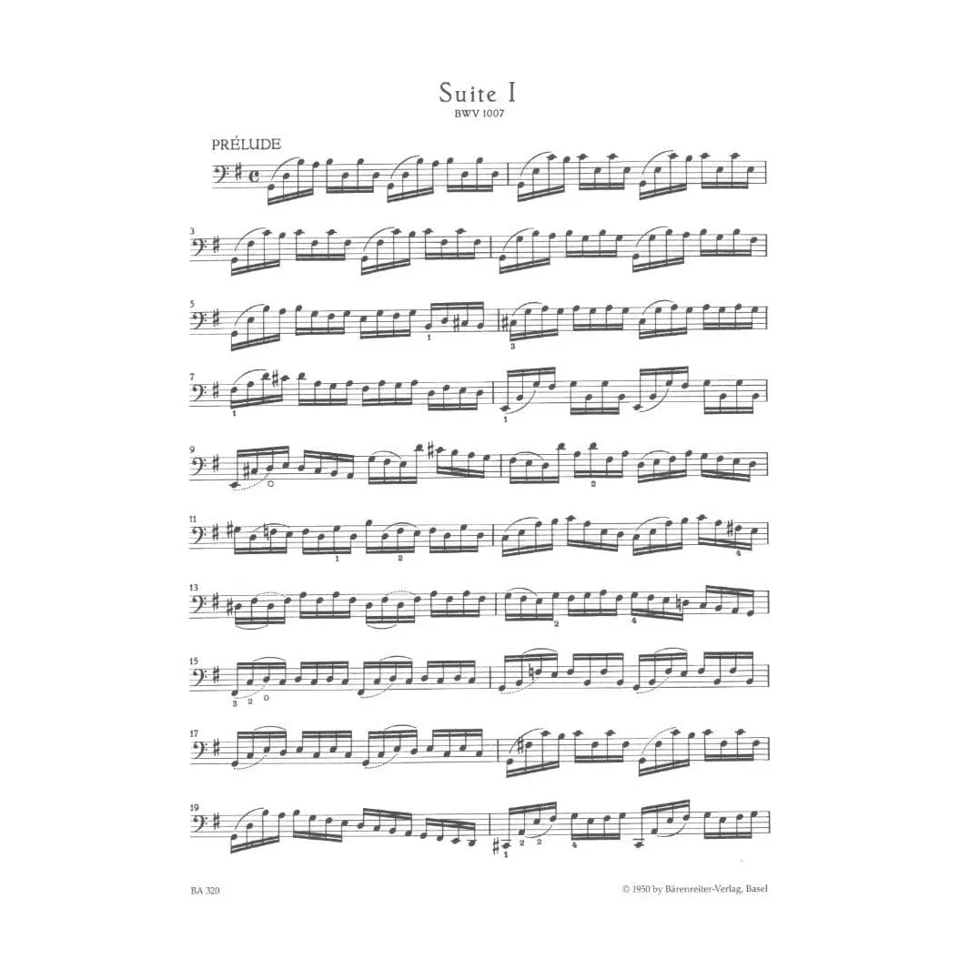 Bärenreiter Bach 6 Suiten Cello BWV 1007-1012 Wenzinger