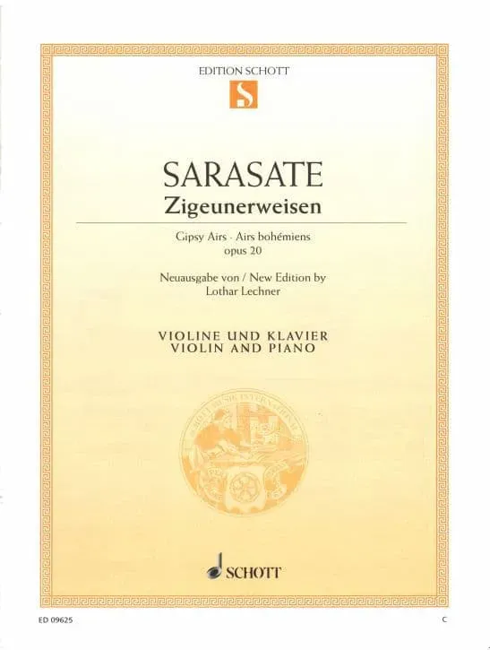 Schott Sarasate Zigeunerweisen Op 20 Violinenoten