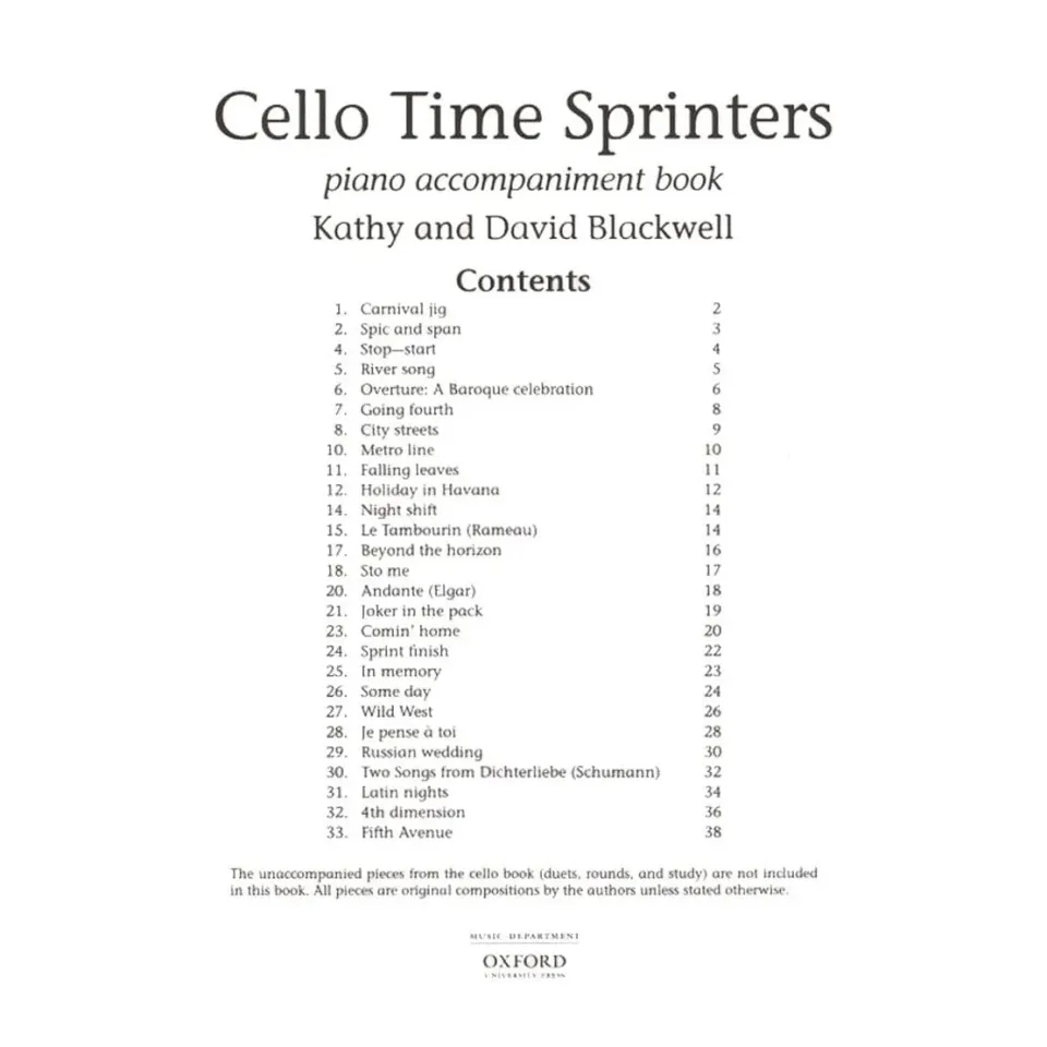 Blackwell Cello Time Klavierbegleitung Noten mit CD