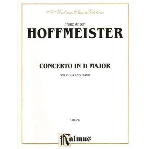 Kalmus Hoffmeister Concerto D-Dur Noten für Viola