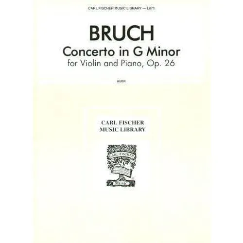 Carl Fischer Bruch Konzert Nr. 1 Op. 26 Violinenoten Klavier