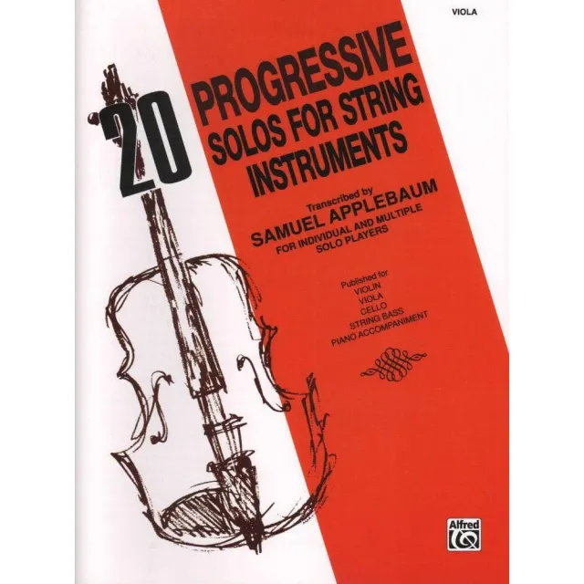 Applebaum 20 Progressive Solos Noten für Bratsche Anfänger