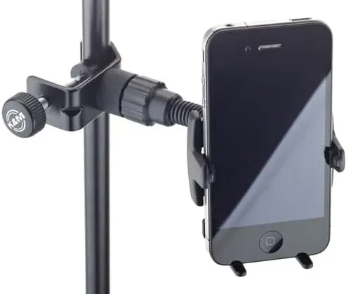 K&M Smartphone Halter Universal Notenständer 30mm schwarz